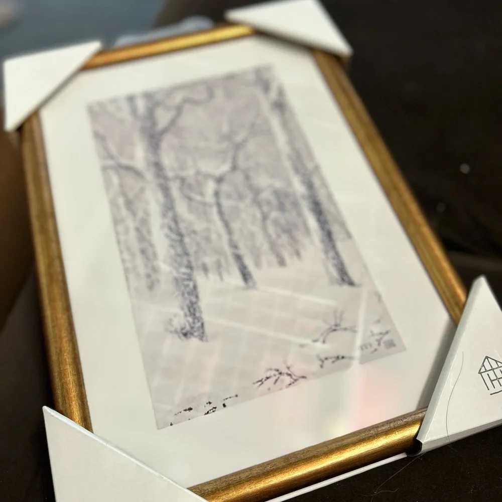 NWT 11x14” Snowy Trees Framed Wall Art — Hearth & Hand with Magnolia